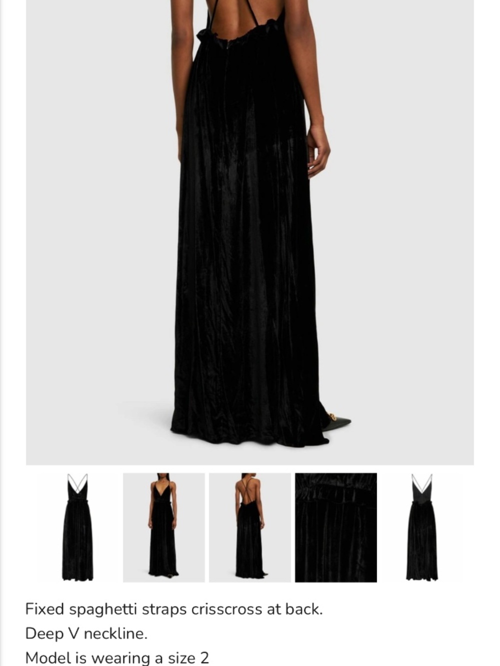 Ulla Johnson Lavinia Black Velvet Silk Maxi Gown NWT Size 2 - Picture 2 of 10